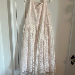 Lace pink girls dress